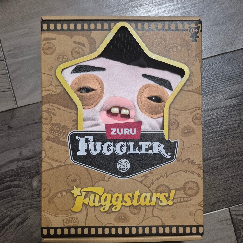 Zuru Fuggler Fuggstars Greazee Pink Plush Monster Funny Ugly Monster 15754E NIB